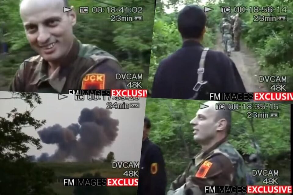 ВИДЕО: Се појави контроверзна снимка со Агим Чеку како се смее во униформа на УЧК