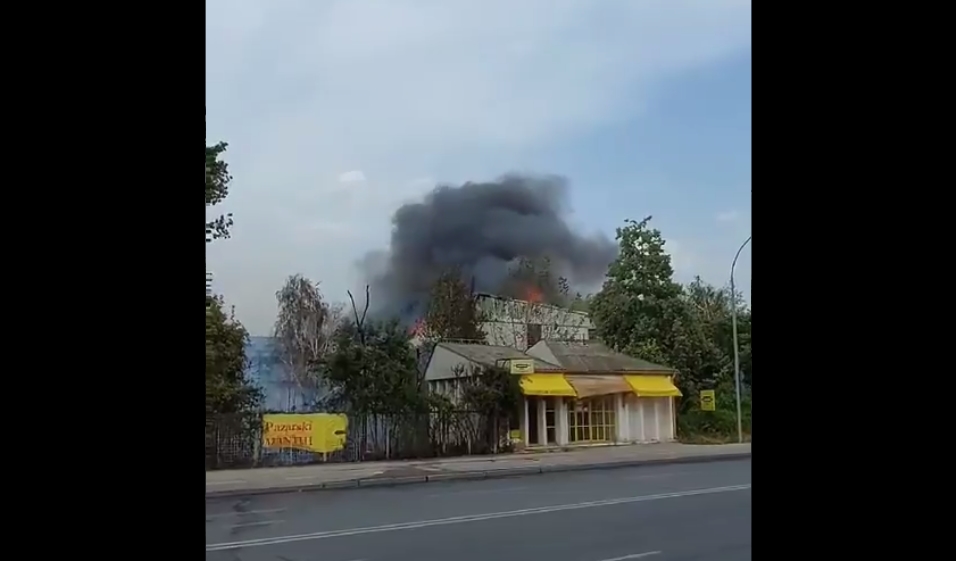 Пожар кај ОХИС, затворен патот кон Драчево- нема информации за опасност од линданот! (ВИДЕО)