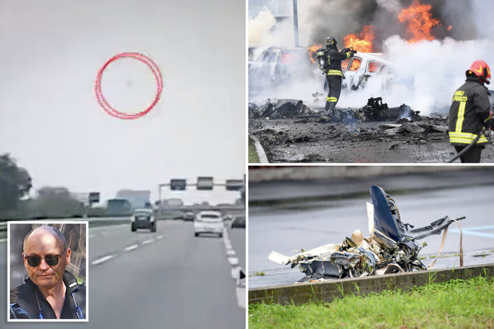 ВИДЕО: Камера во автомобил го снимила падот на авионот во кој се наоѓал познатиот романски милијардер