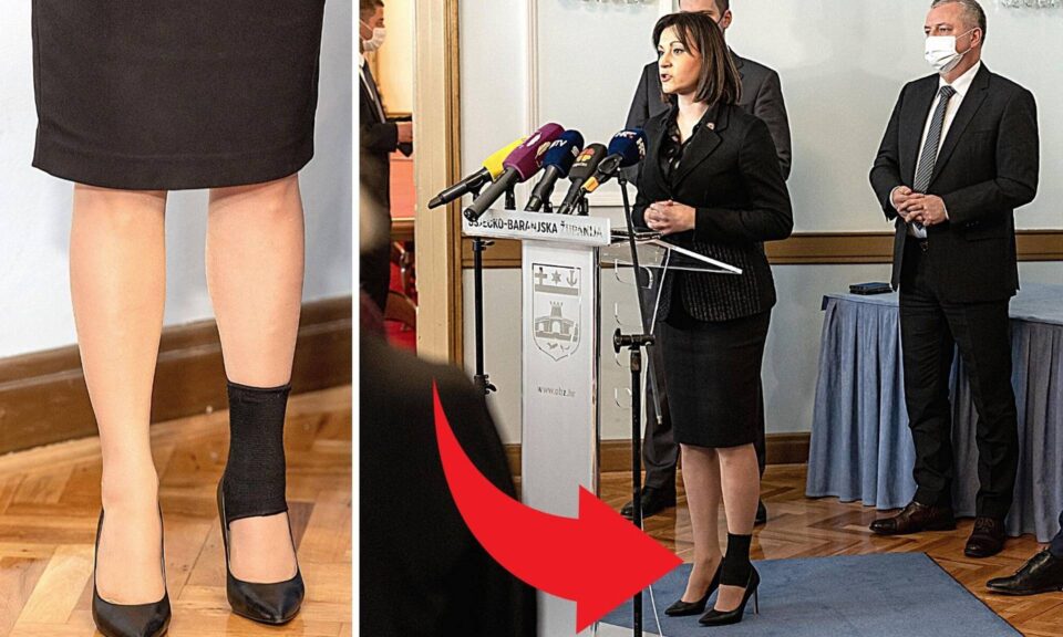 БИЛО КАДЕ, ШТИКЛИ СЕКАДЕ: Ниту повредата не може да ја спречи министерката Наташа Трамишак да носи штикли (ФОТО)