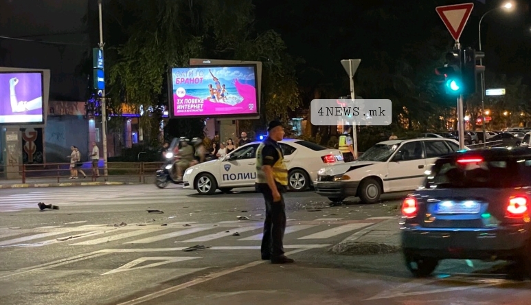 НАЈНОВА ВЕСТ: Тешка сообраќајка вечерва во центарот на Скопје (ФОТО)