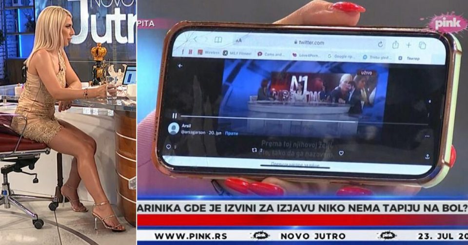 ВО ЖИВО ВО ЕТЕР: Катастрофален блам на Јована Јеремиќ, го покажа телефонот, а на него зачувани порно страници (ВИДЕО)
