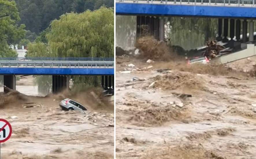 ГОСПОДЕ, ШТО ЛИ Е ОВА: Снимка од поплавите во Полска која ја замрзнува крвта во вените (ВИДЕО)